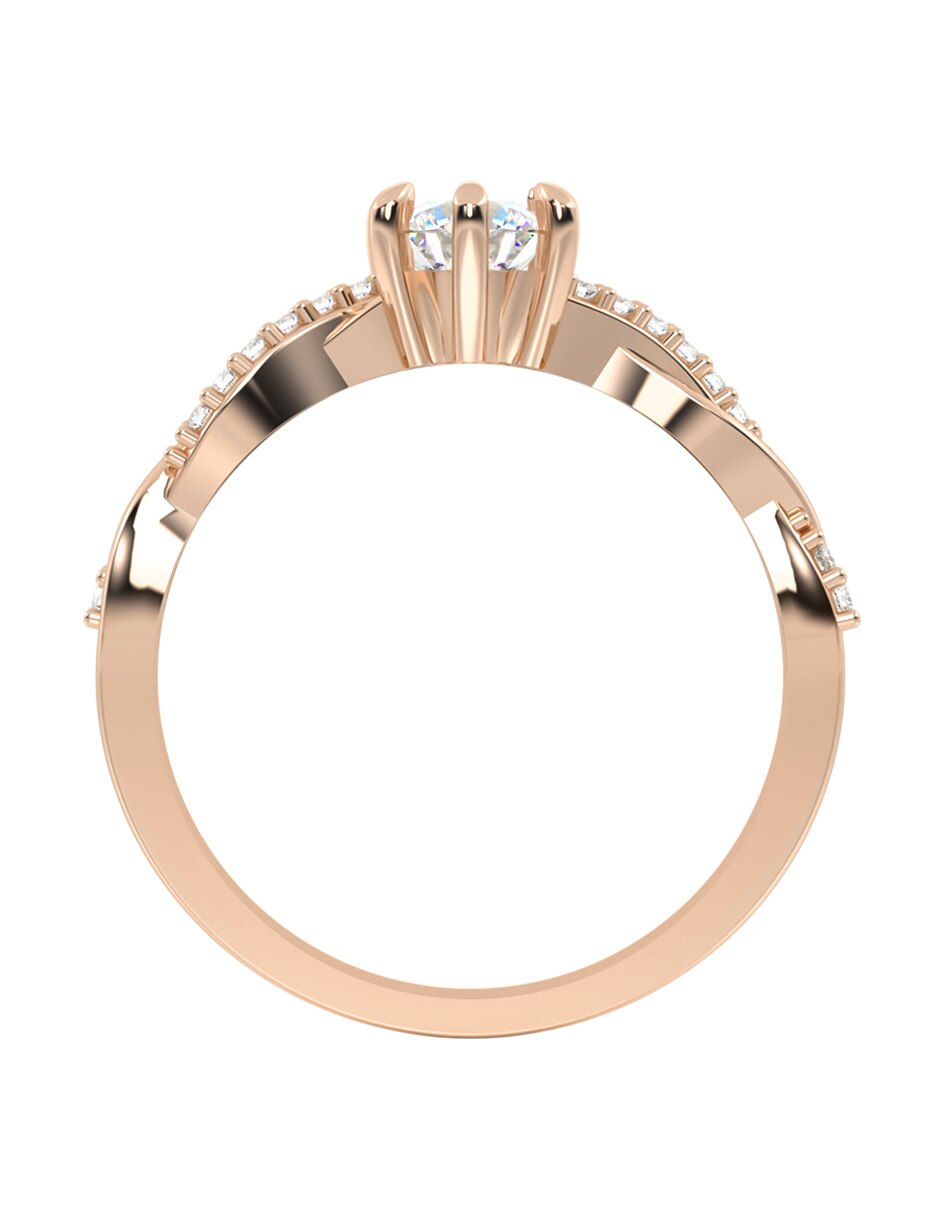 Anillo de compromiso de oro 10 k 5