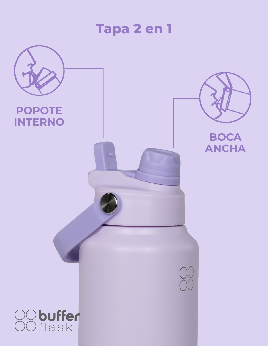 Set termo de acero inoxidable Balandra x2 con tapa doble rosca de 1 L 4