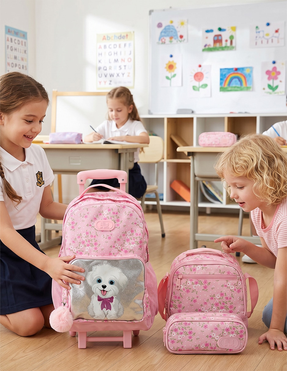 Set mochila escolar animal US Urban para niña