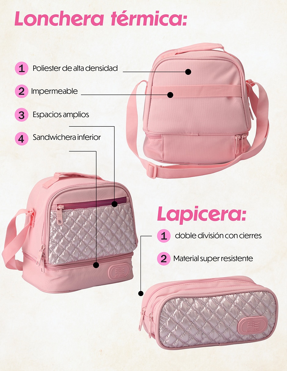 Set mochila escolar US Urban para niña