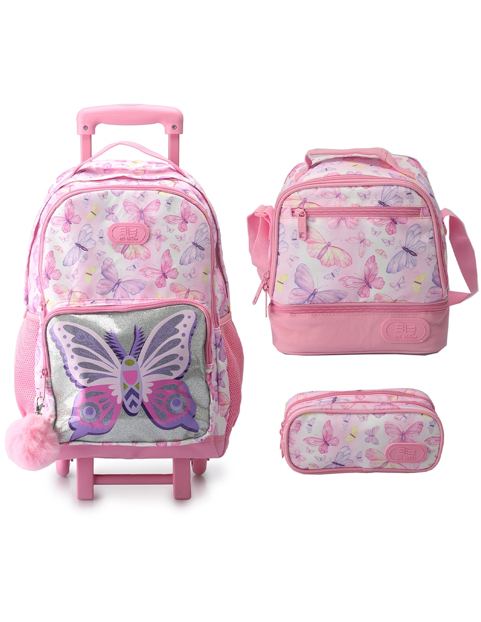 Set mochila escolar animal US Urban para niña