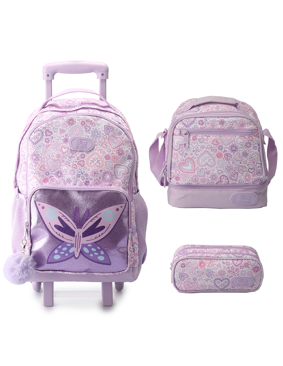 Set mochila escolar animal US Urban para niña