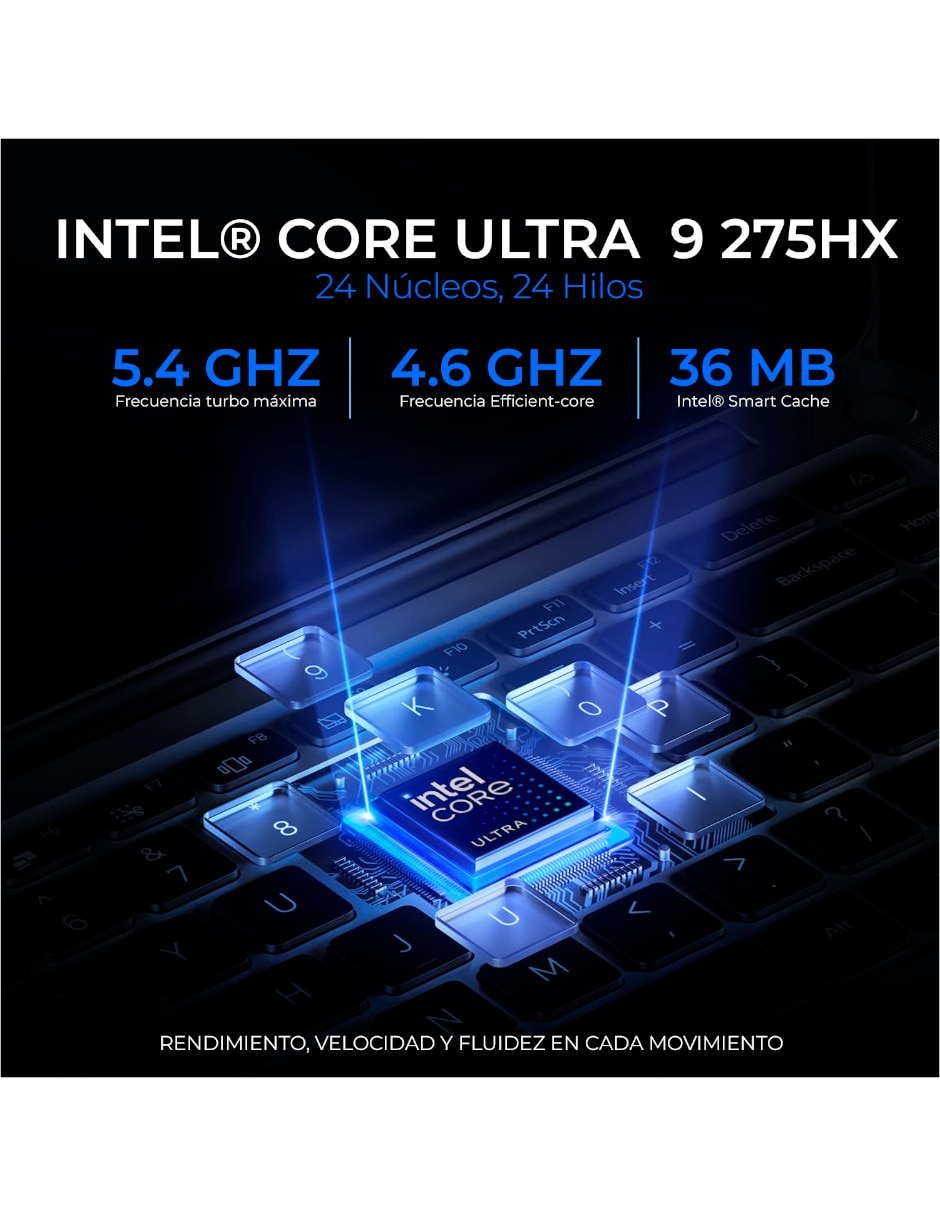 Laptop gamer BWHC3USC64SH 16 pulgadas 2560x1600 Intel Core Ultra 9 Nvidia GeForce RTX 5070 32 GB RAM 1 TB SSD 7