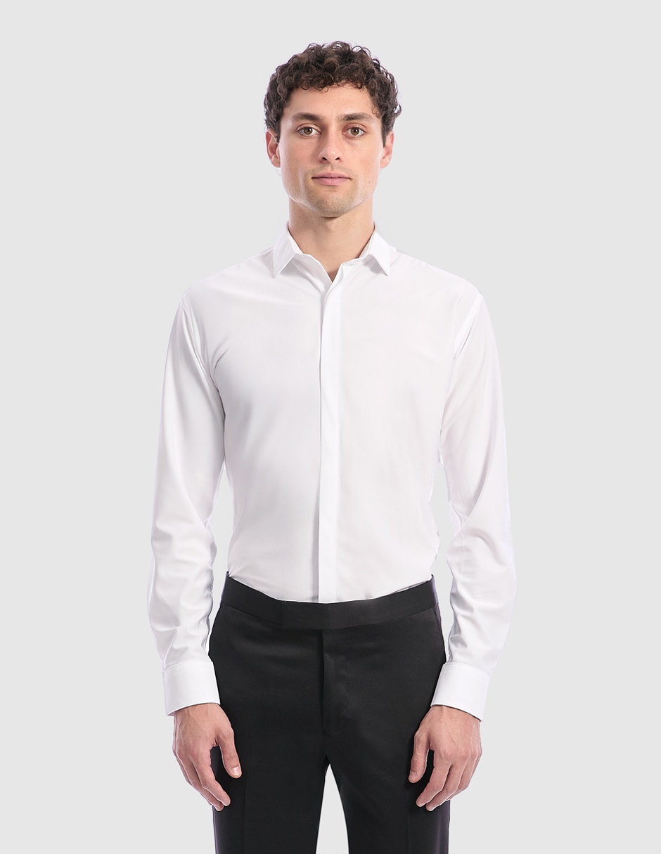Camisa de vestir manga larga para hombre Camisa de vestir manga larga para hombre