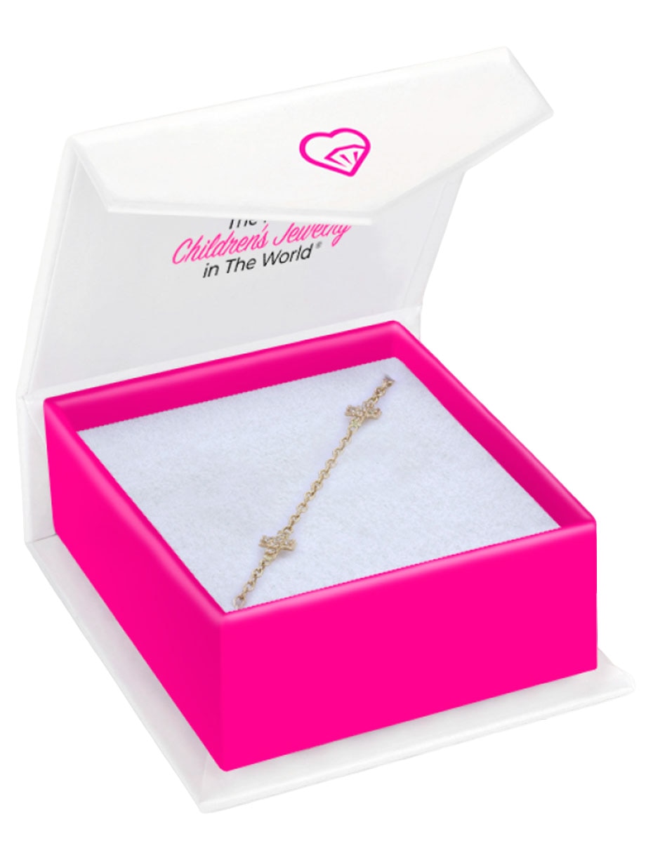 Pulsera de oro amarillo 14 k con acabado brillante 2