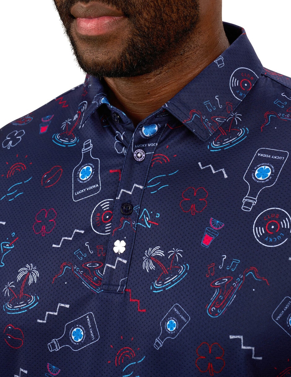 Playera tipo polo Good Vibes para hombre 2