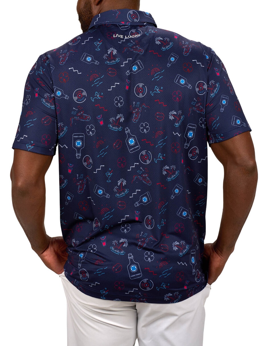 Playera tipo polo Good Vibes para hombre 3