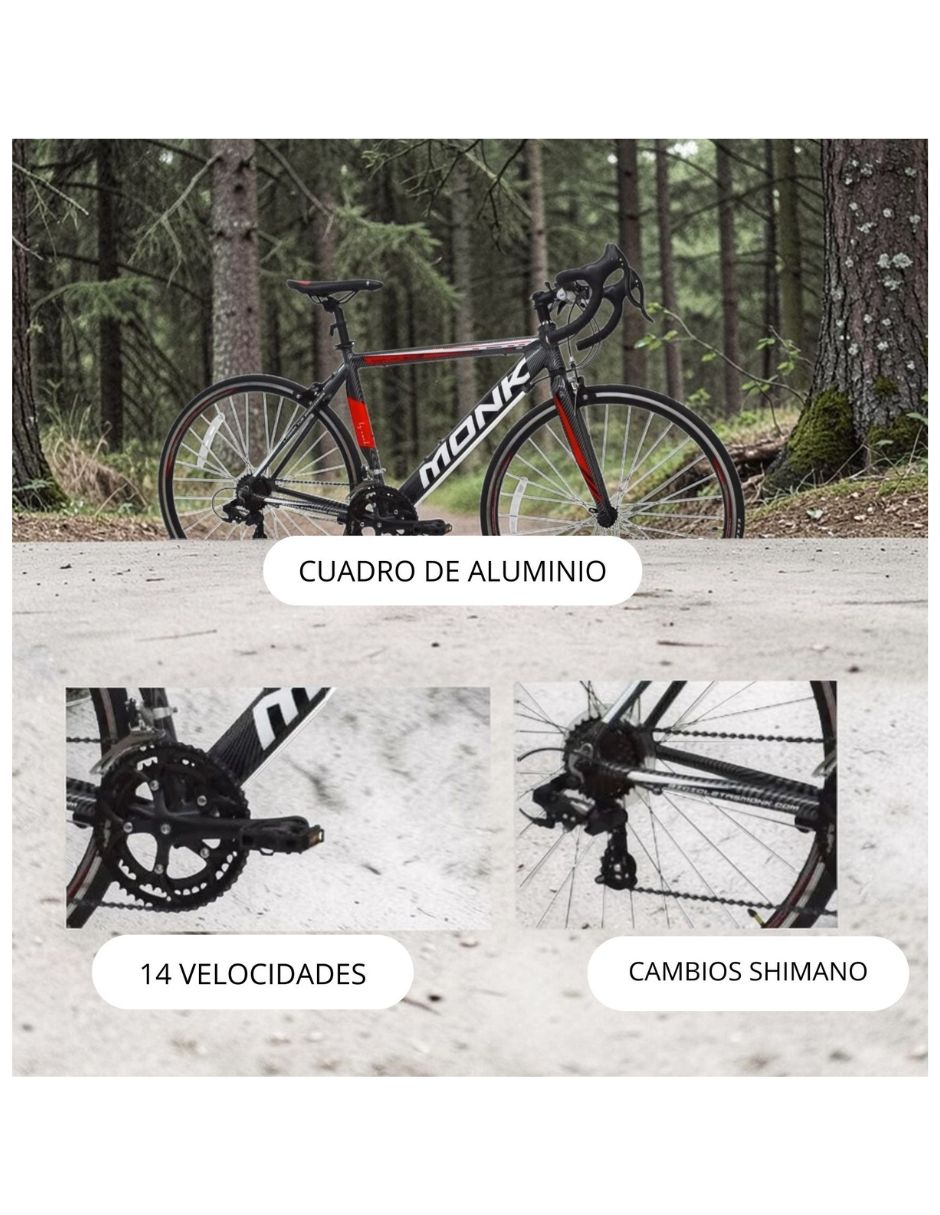 Bicicleta de ruta Monk rodada 700 Gravel unisex