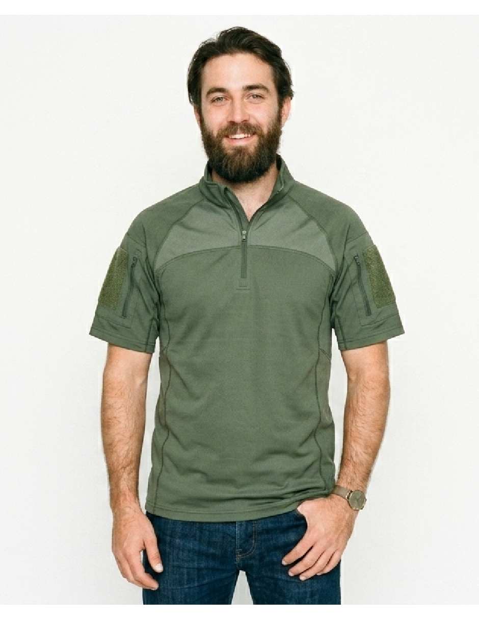 Playera Condor cuello con cierre para hombre