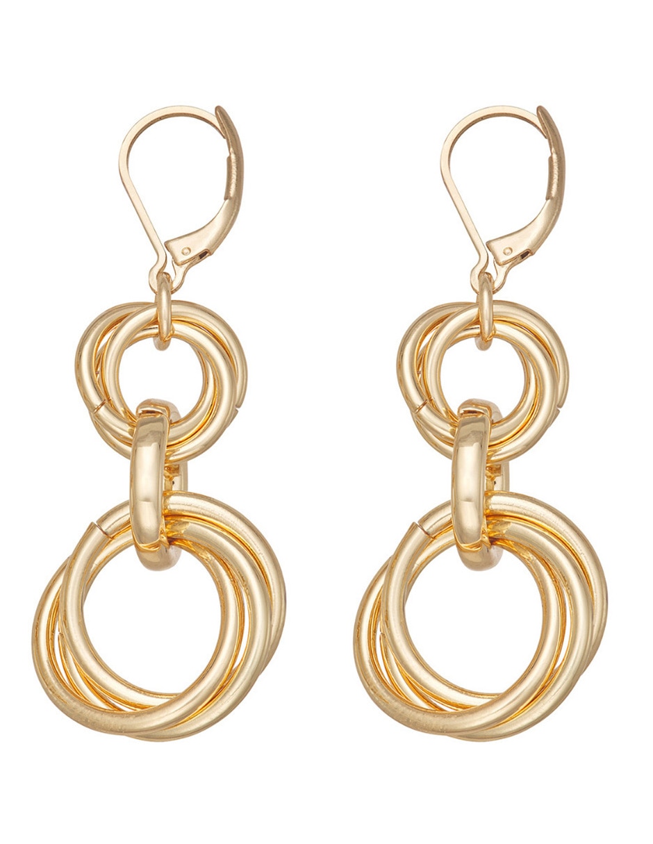 Aretes aros circular con acabado pulido 3