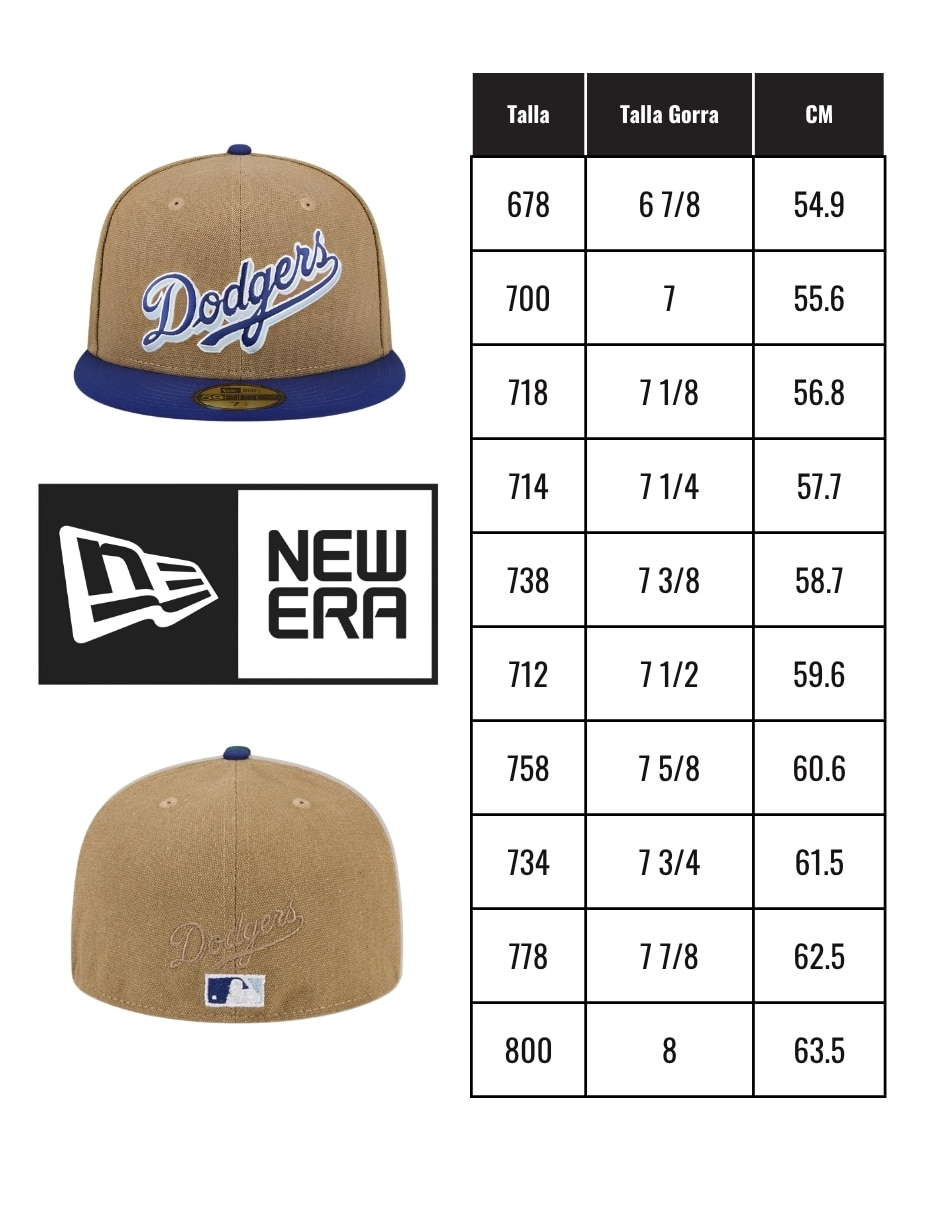 Gorra visera plana cerrada para béisbol New Era los angeles dodgers para adulto