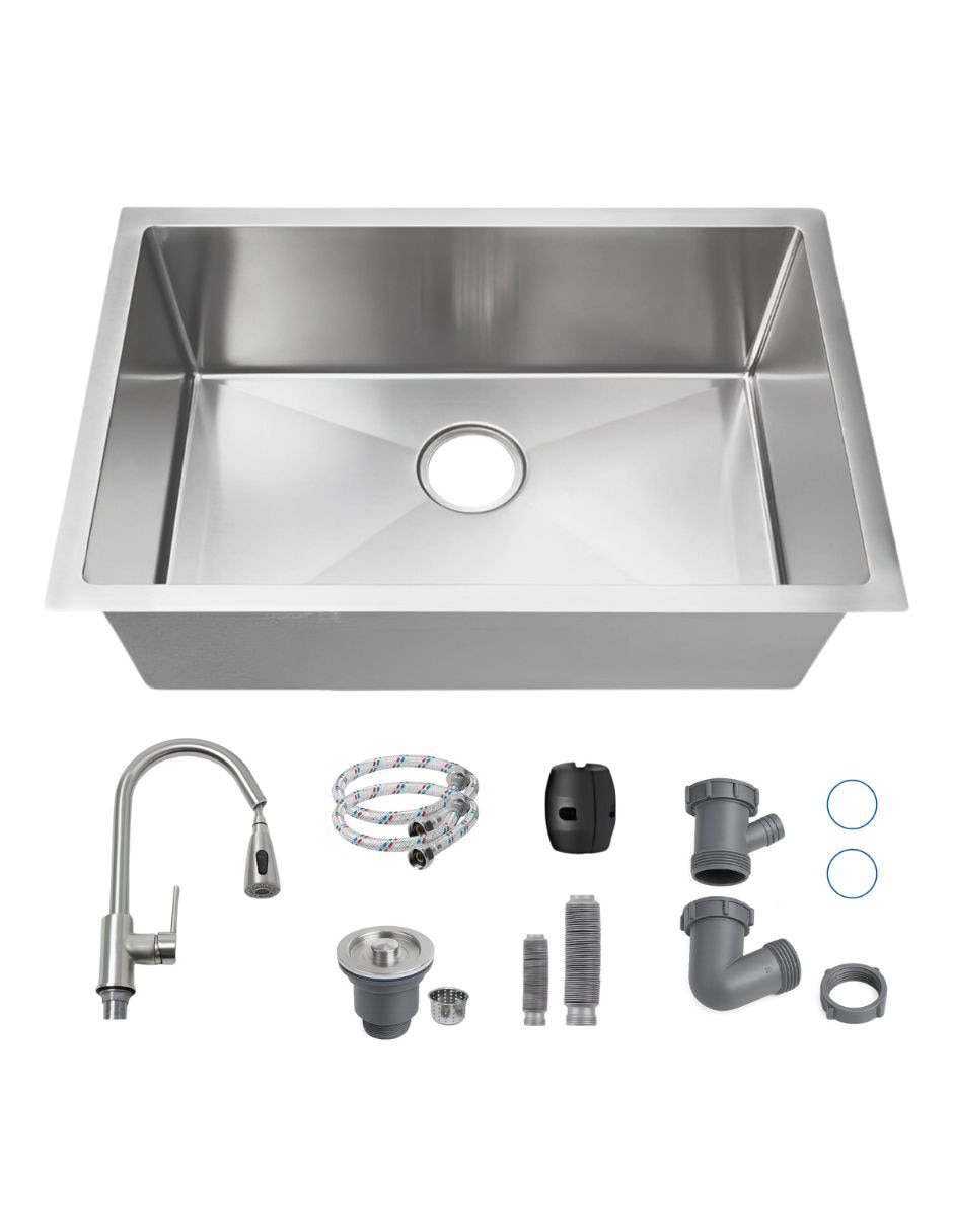 De acero inoxidable con escurridor no tarja con kit De acero inoxidable con escurridor no tarja con kit