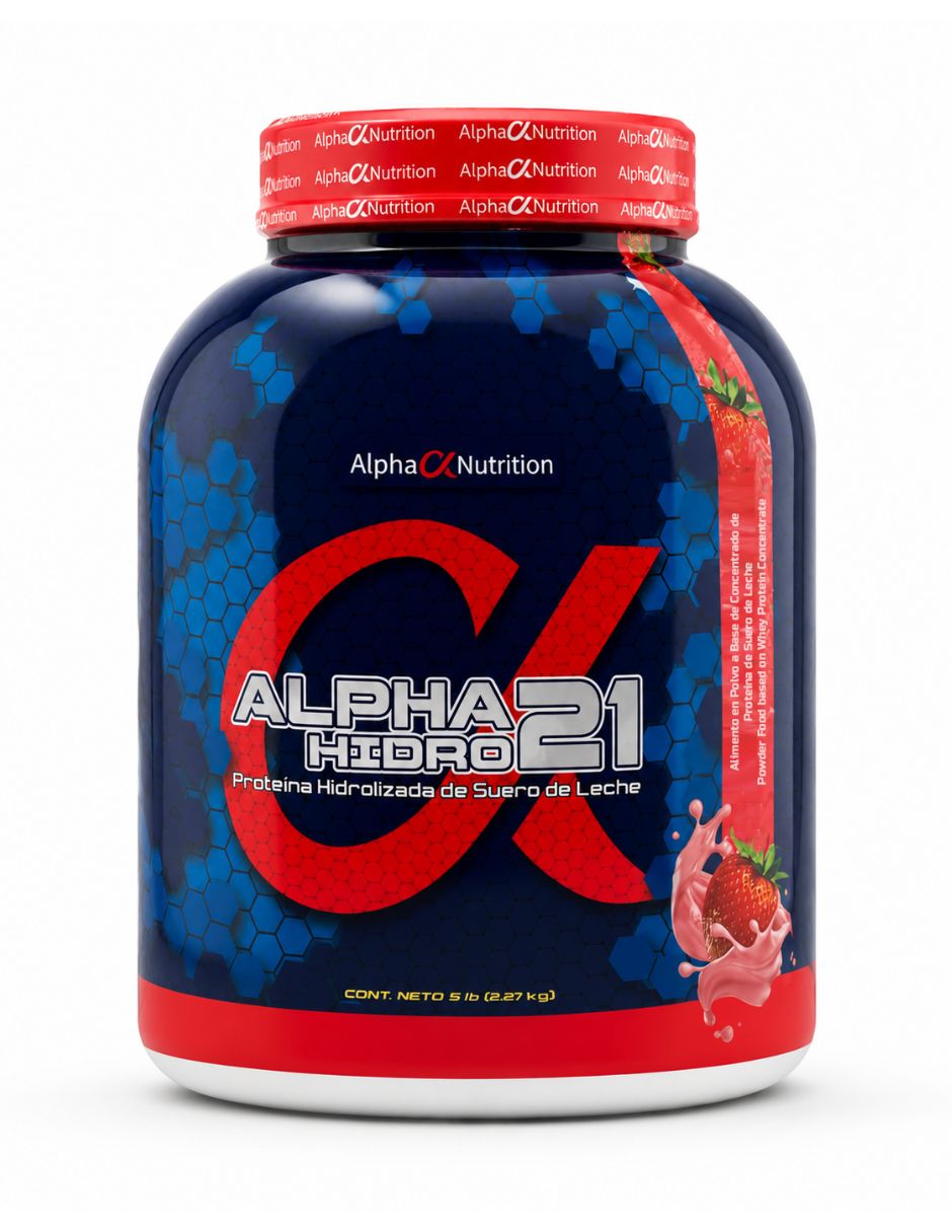 Alpha hidro 21 con proteína de suero de leche sabor fresa de Alpha hidro 21 con proteína de suero de leche sabor fresa de