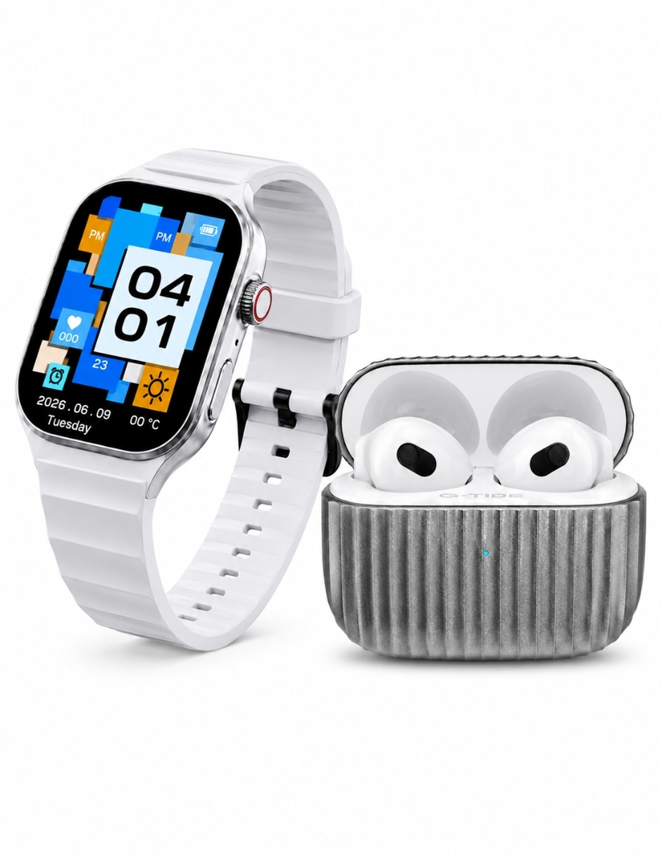 Audífonos True Wireless con smartwatch h21fm15 inalámbrica con cancelación de ruido