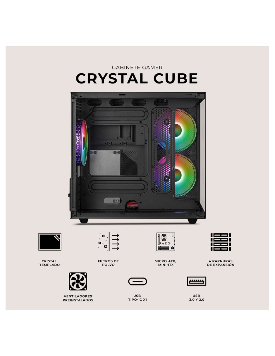 Gabinete Crystal Cube 6