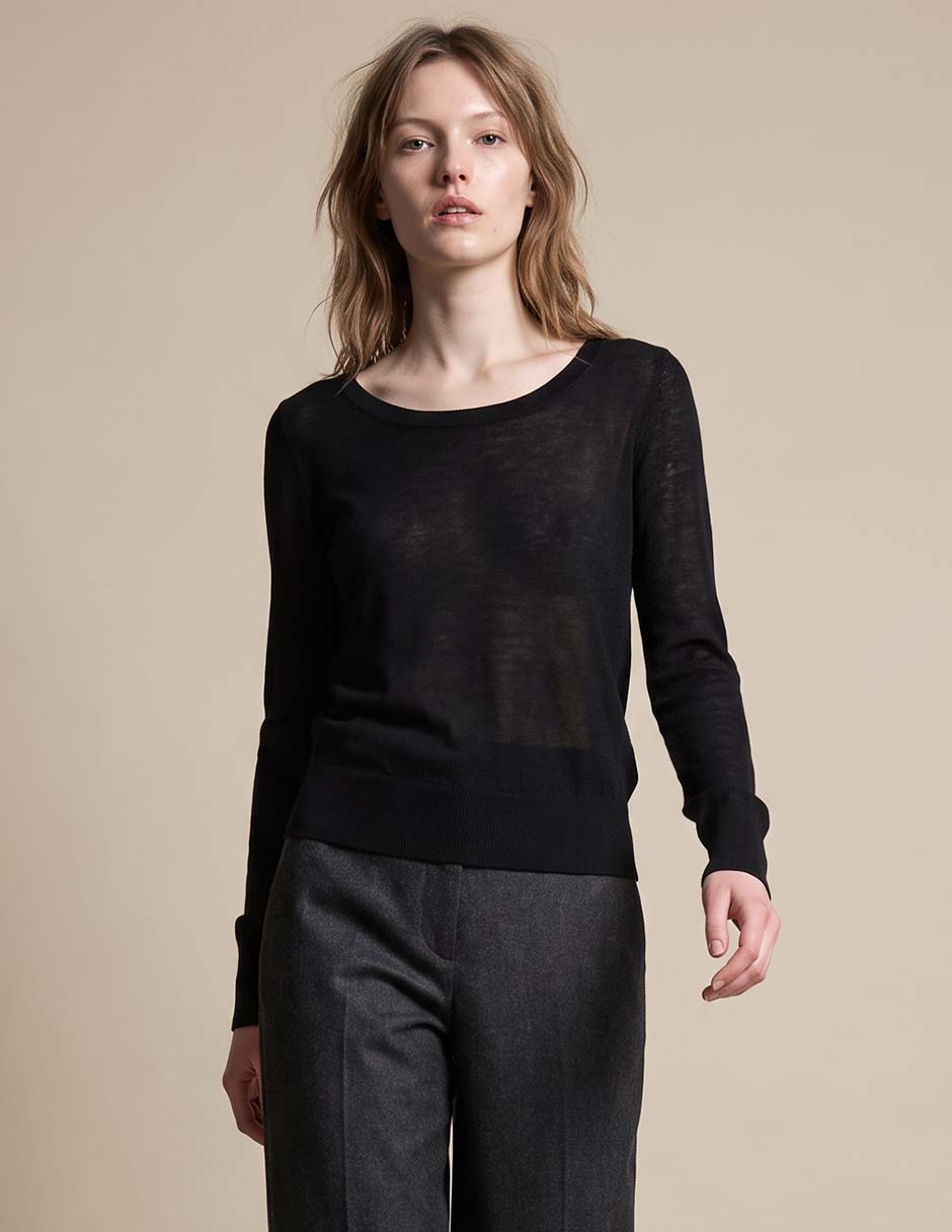 Suéter cuello redondo para mujer 1