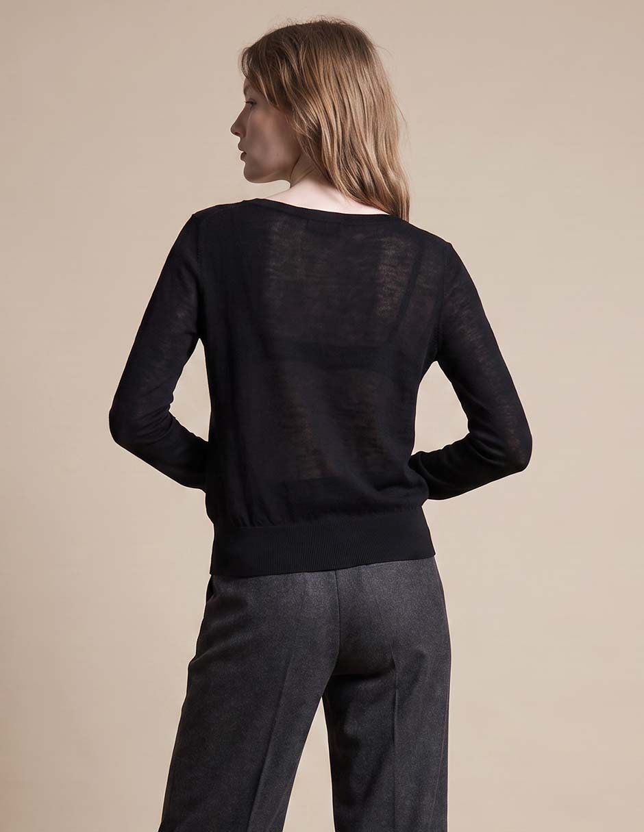 Suéter cuello redondo para mujer 2