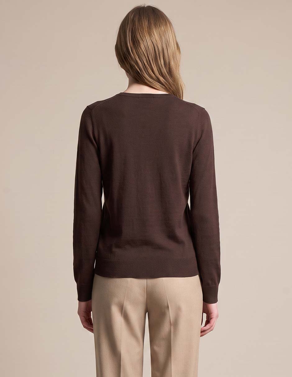 Suéter cuello redondo para mujer 2