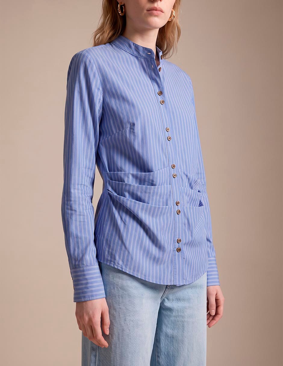 Camisa de algodón manga larga para mujer 4