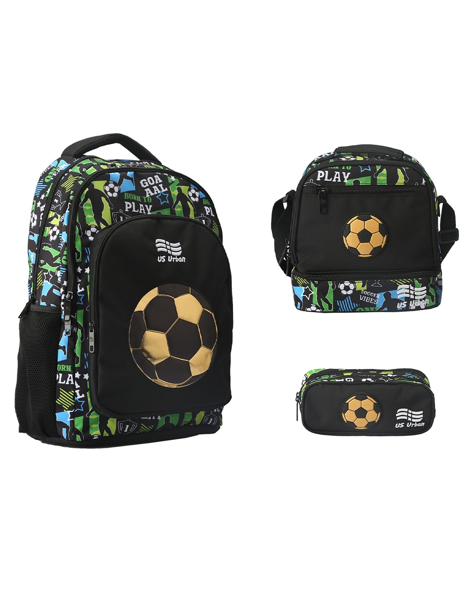 Set mochila escolar Fútbol para niño Set mochila escolar Fútbol para niño