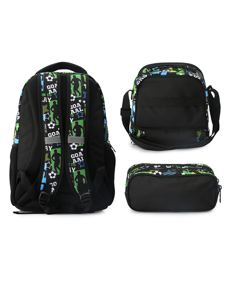 Set mochila escolar Fútbol para niño 2
