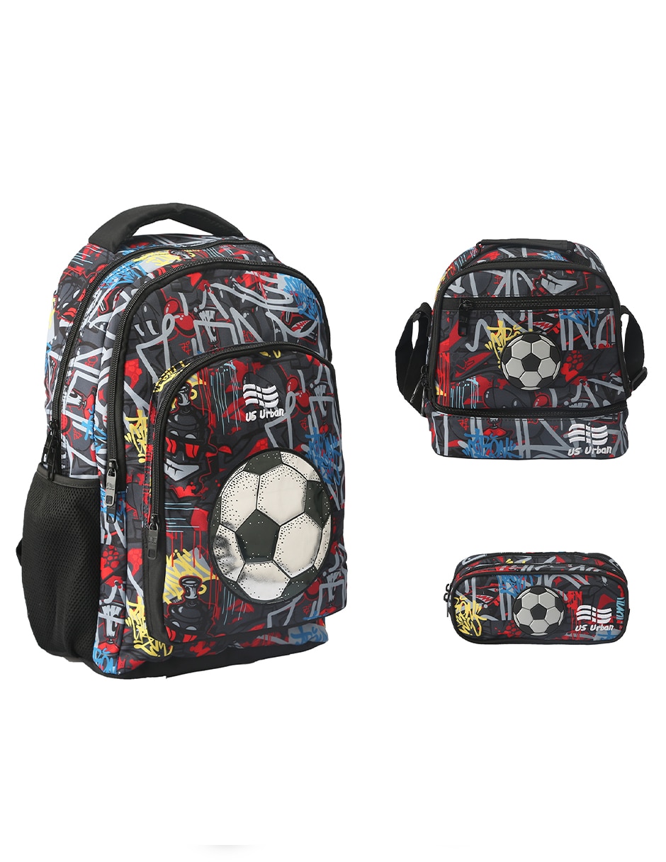 Set mochila escolar Fútbol para niño Set mochila escolar Fútbol para niño