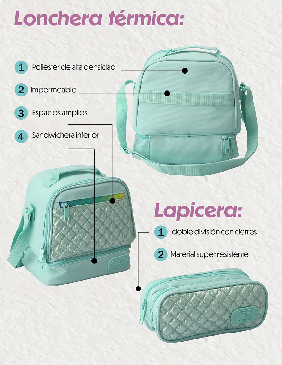 Set mochila escolar Lisa Us Urban para niña