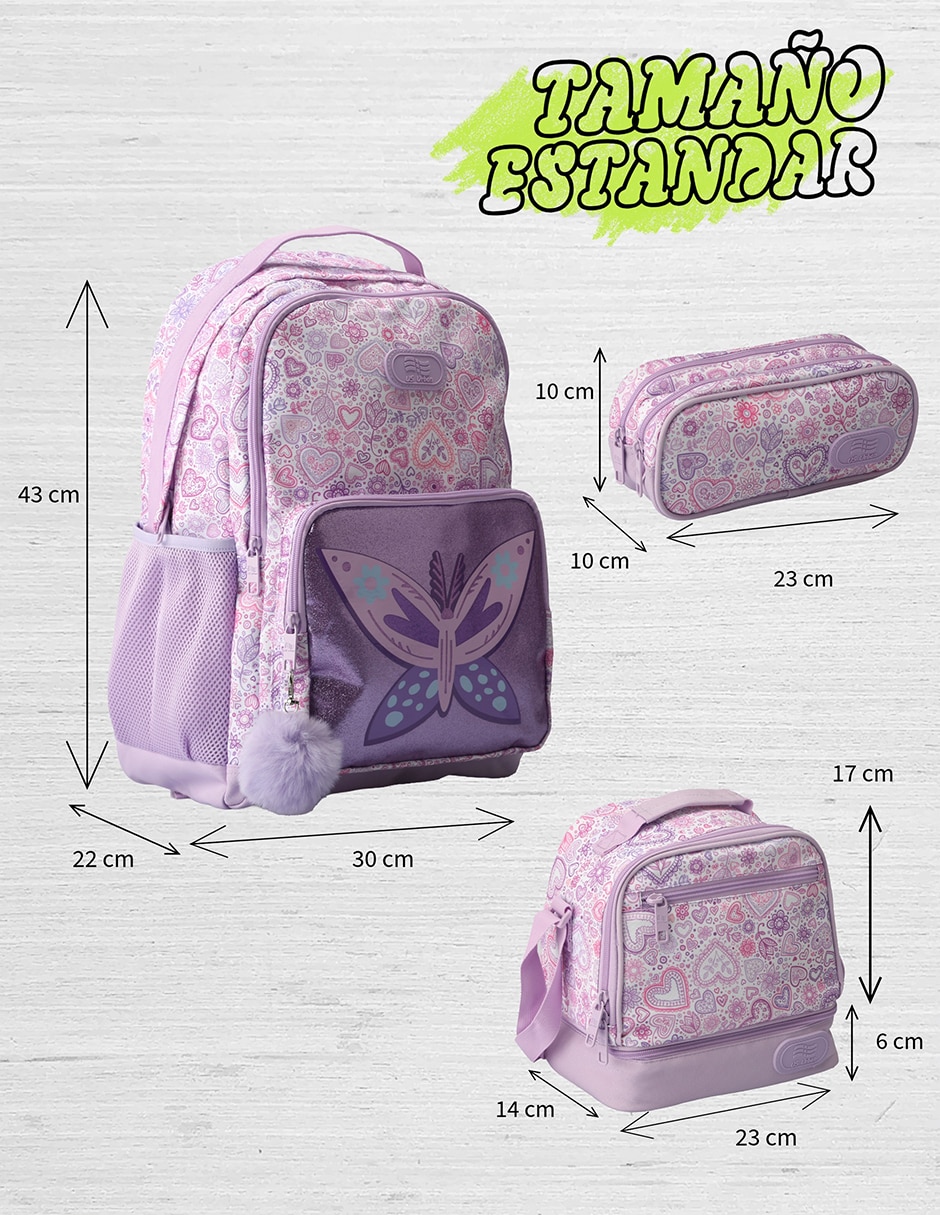 Set mochila escolar Lisa Us Urban para niña