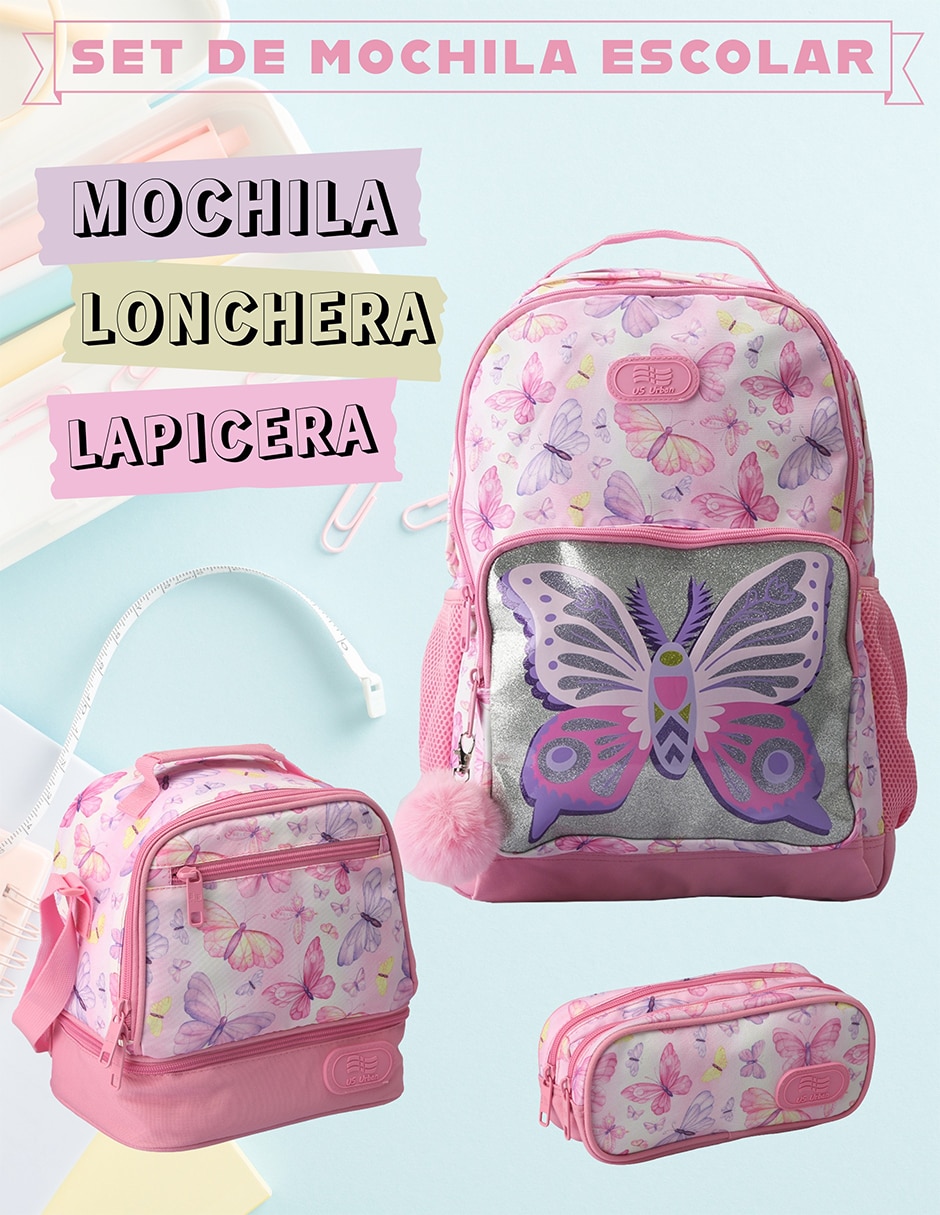 Set mochila escolar Lisa Us Urban para niña