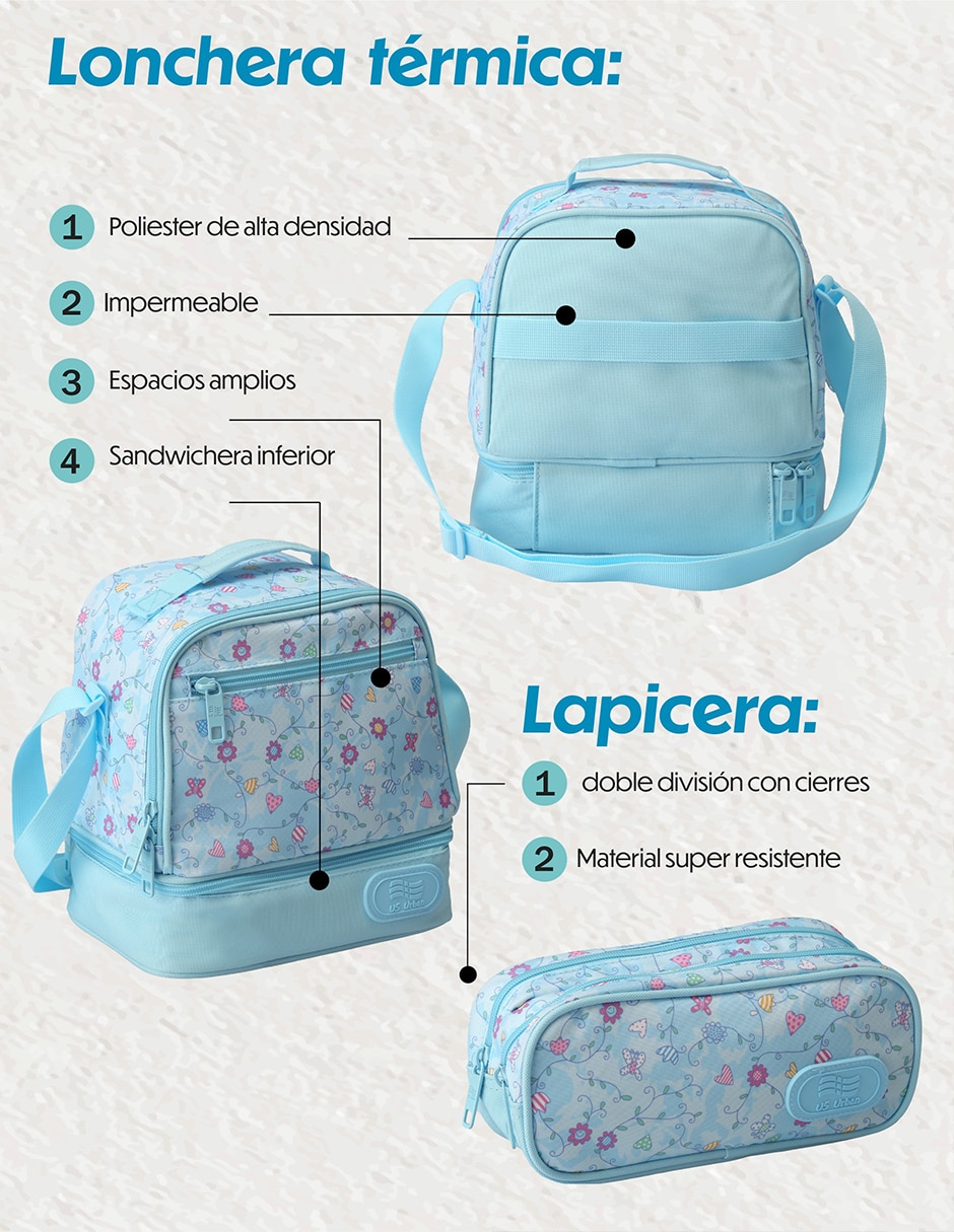 Set mochila escolar Lisa para niña 5