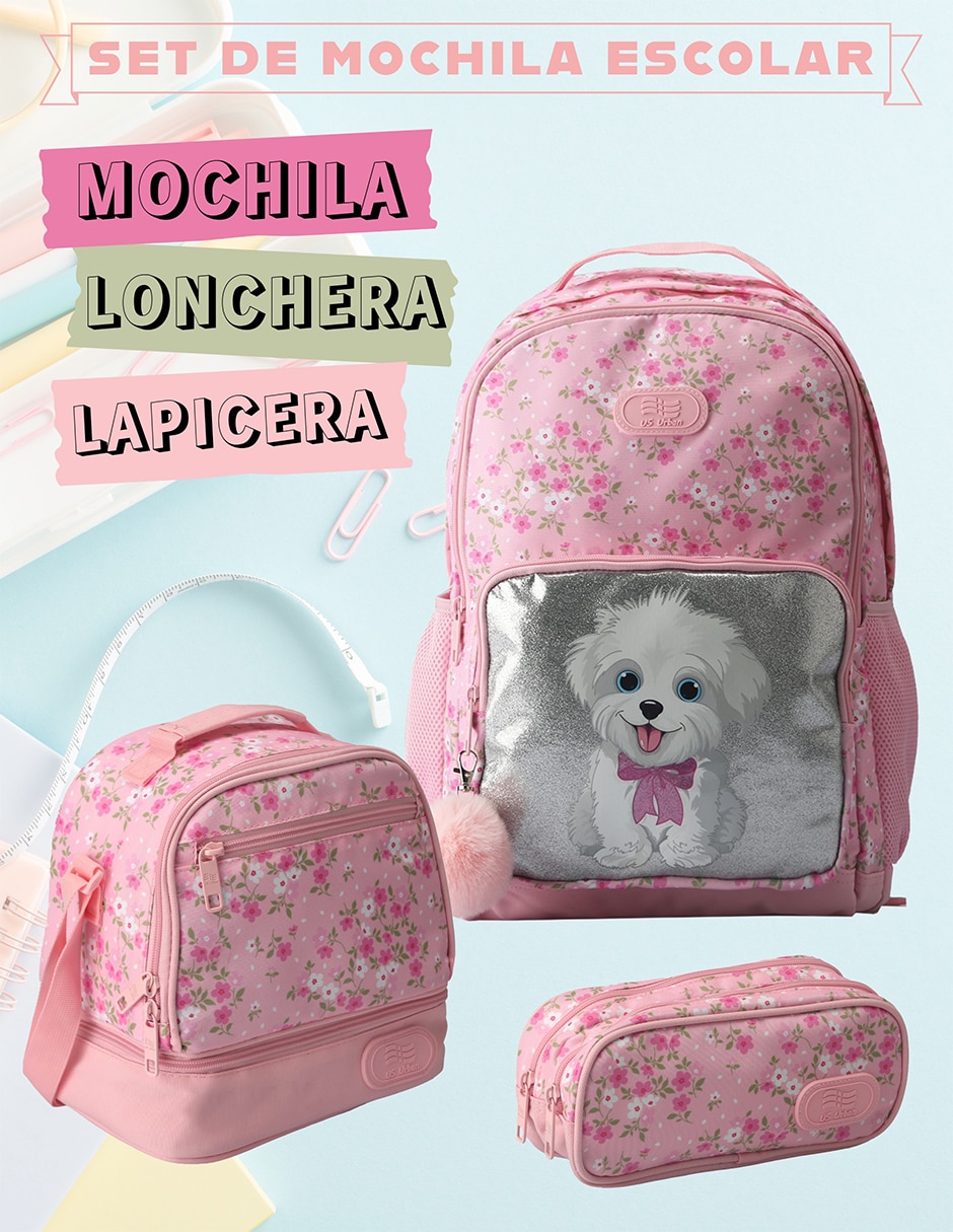 Set mochila escolar Lisa Us Urban para niña