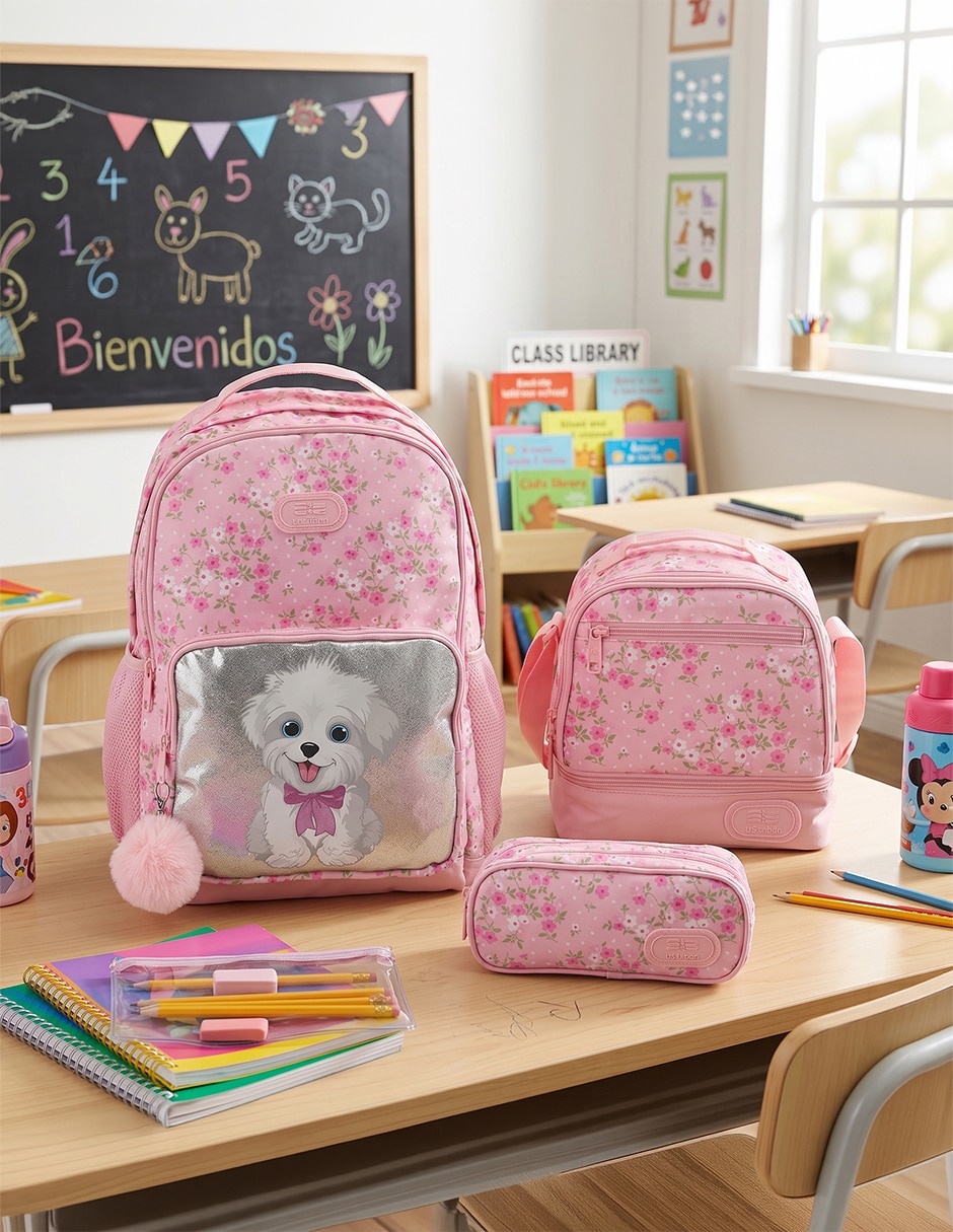 Set mochila escolar Lisa Us Urban para niña