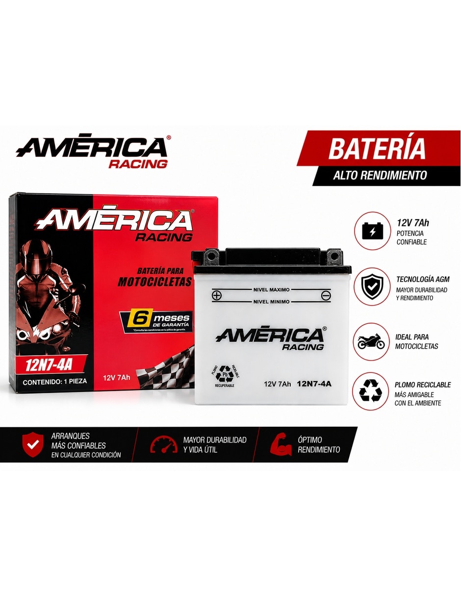 Moto batería America 12N7-4A-AM