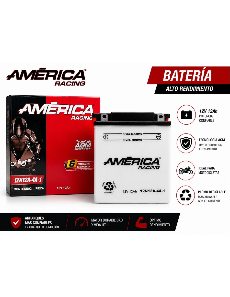 Moto batería America 12N12A-4A-1-AM
