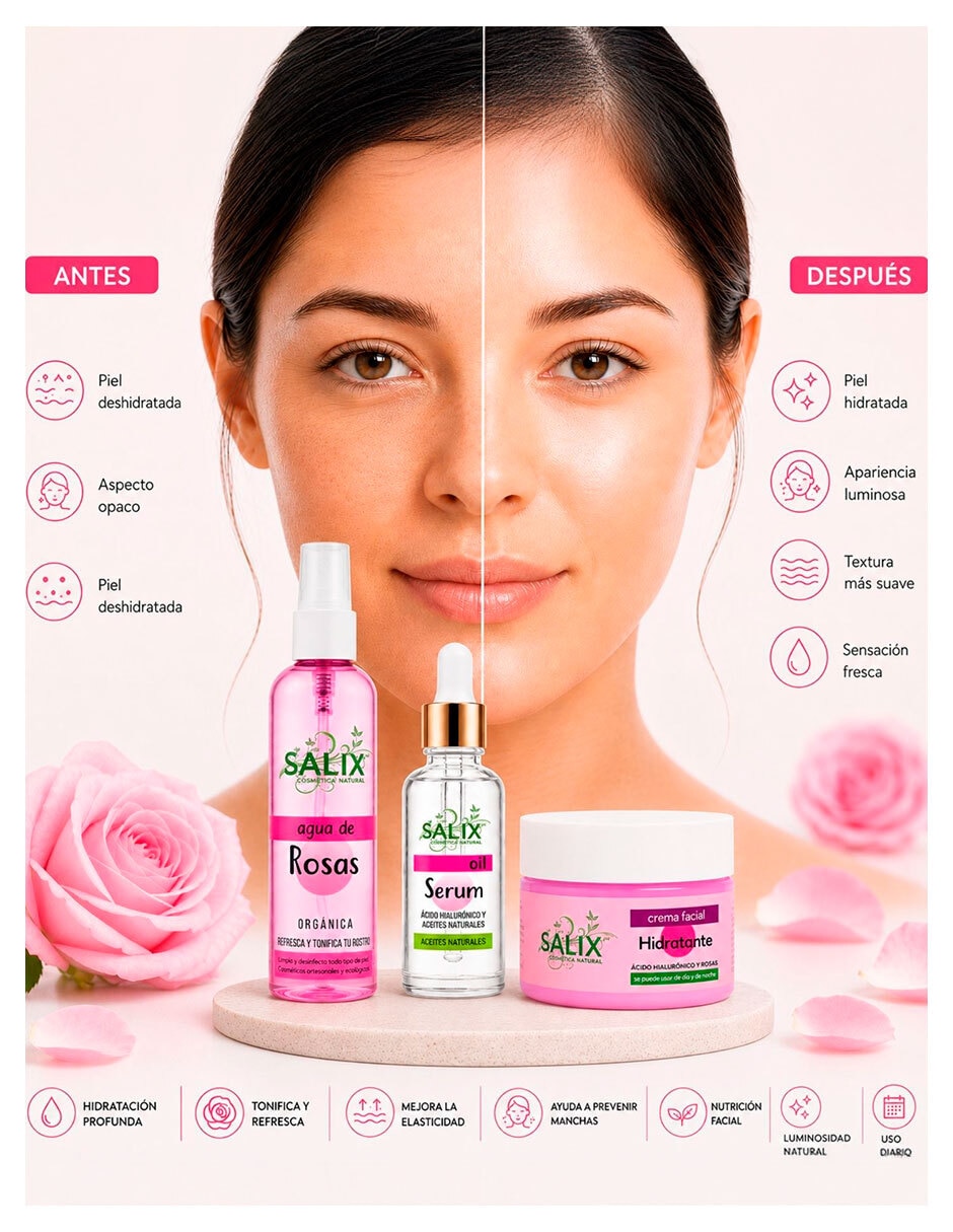 Tratamiento facial Kit hidratante Salix Cosmetica Natural