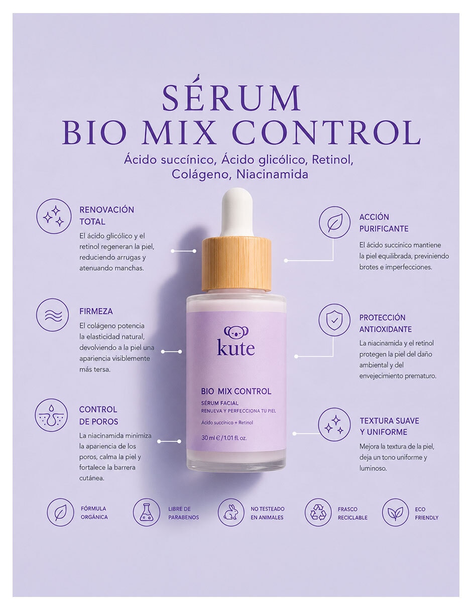 Tratamiento facial Kit Kute Nigth antiedad Cosméticos Kute