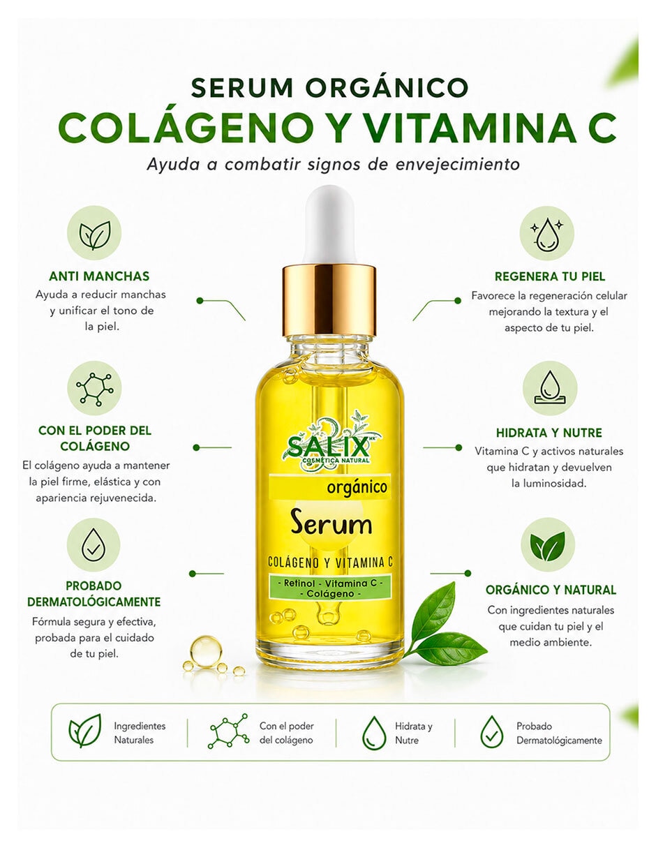 Kit de sérum facial orgánicos Salix Cosmetica Natural de todo tipo piel