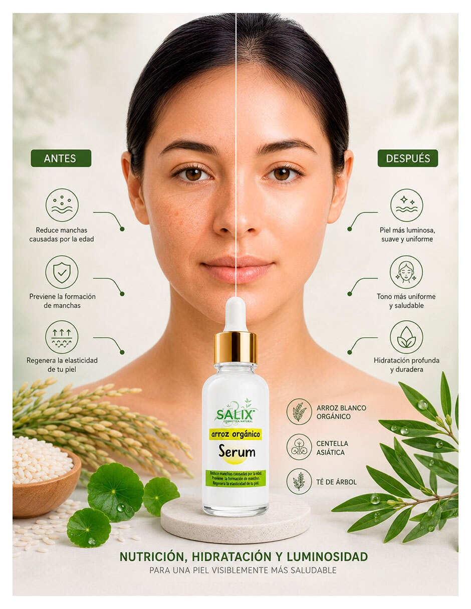 Kit de sérum facial orgánicos Salix Cosmetica Natural de todo tipo piel