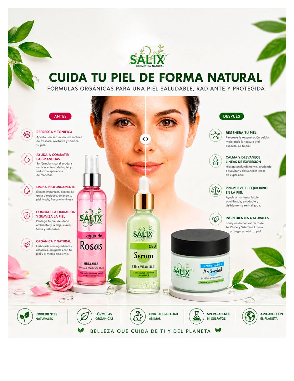 Tratamiento facial Kit Skin Care Max Salix Cosmetica Natural