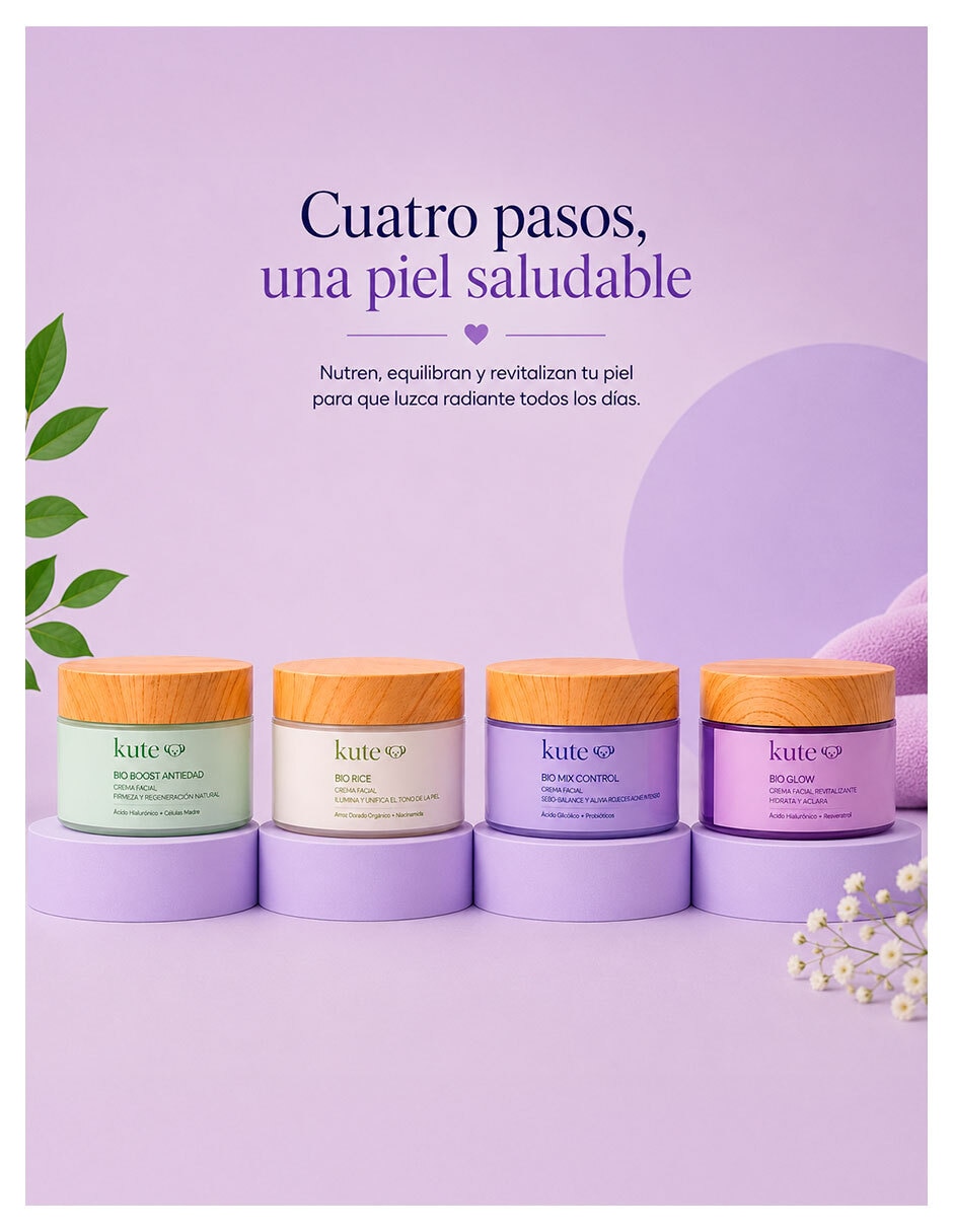 Crema facial recomendada para regenerar Cosméticos Kute todo tipo piel