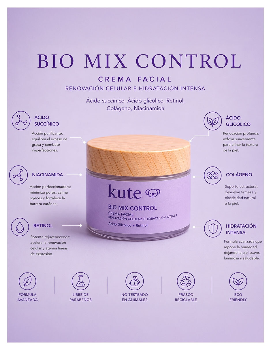 Tratamiento facial Kit Skin Reset antiedad Cosméticos Kute
