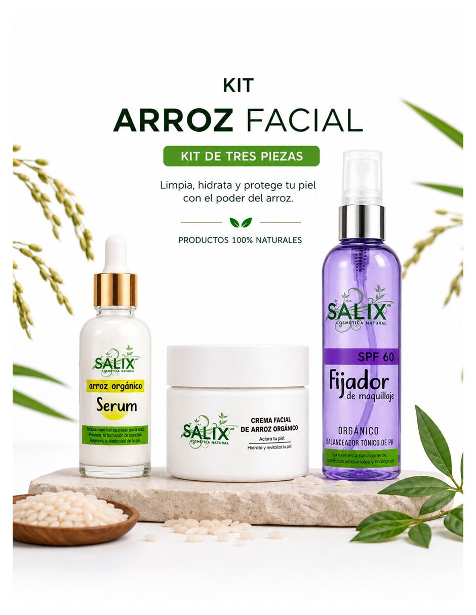 Tratamiento facial Kit Arroz Salix Cosmetica Natural