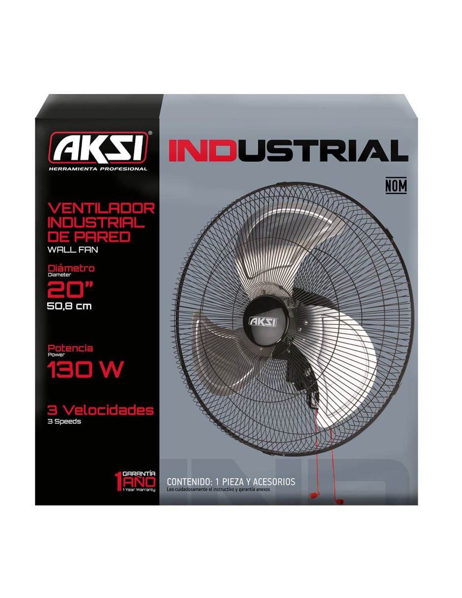 Ventilador de pared Aksi 3 velocidades