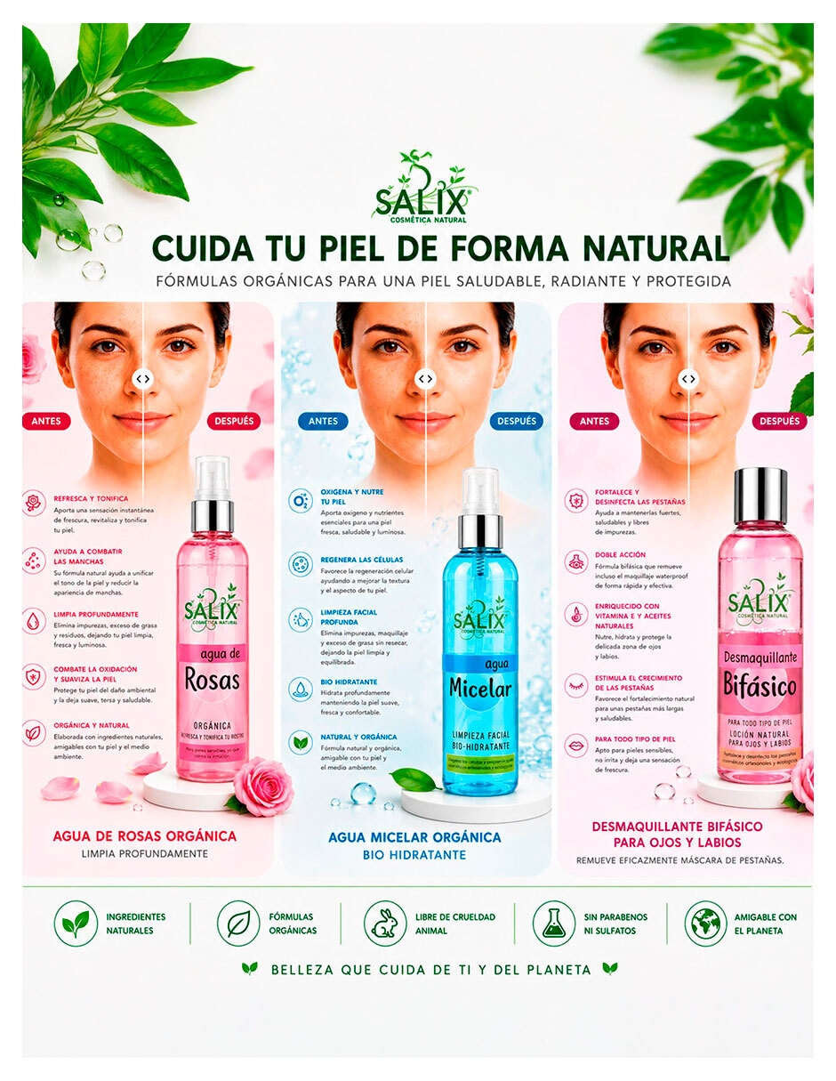 Kit desmaquillante Salix Cosmetica Natural
