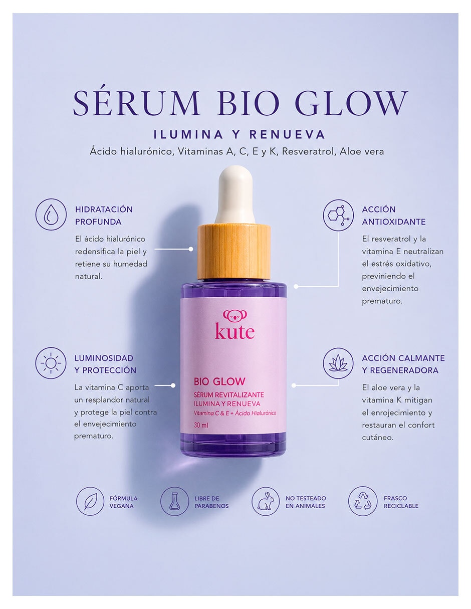 Tratamiento facial Kit Ilumina reparador Cosméticos Kute