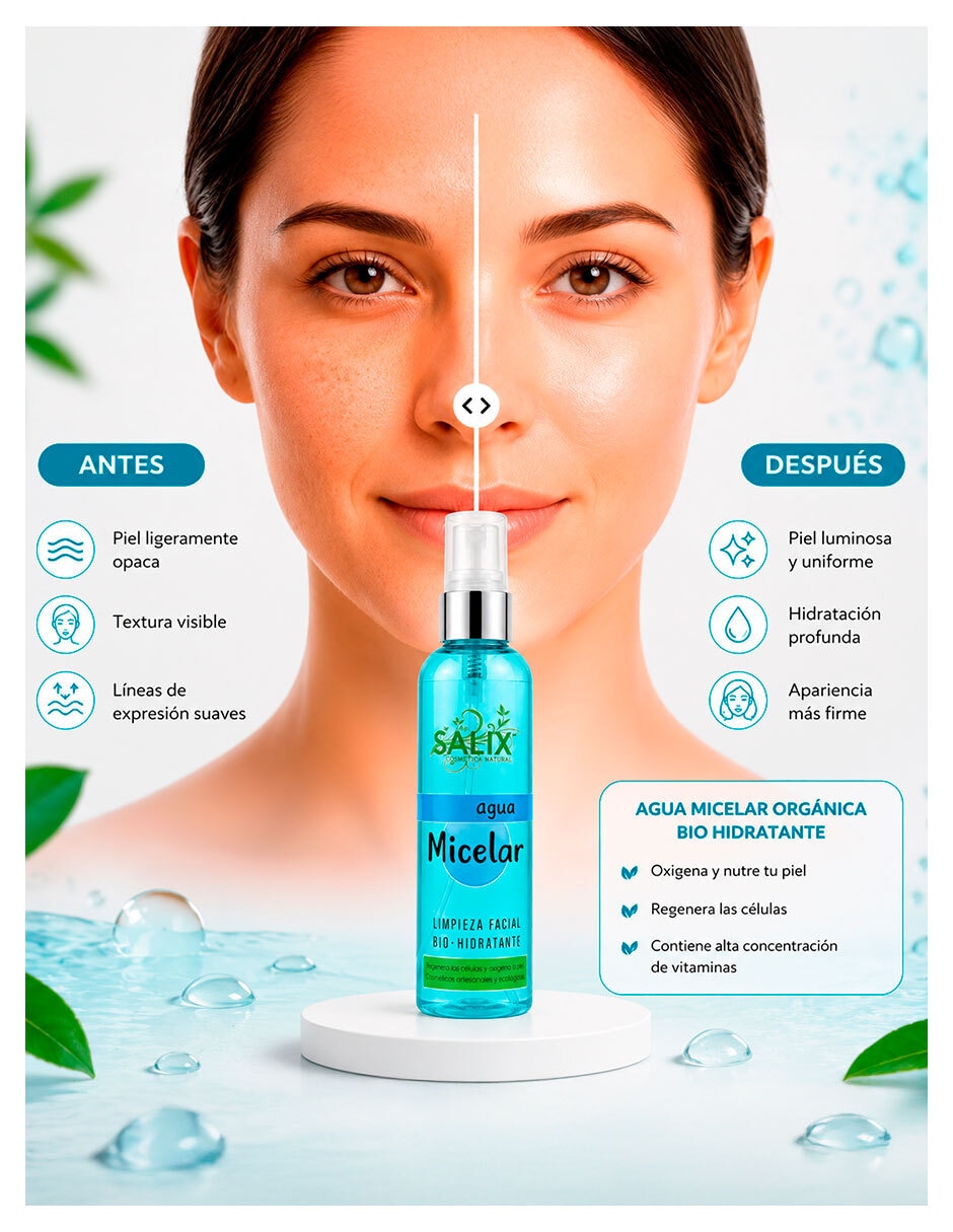 Set limpiador facial Salix Cosmetica Natural para purificar