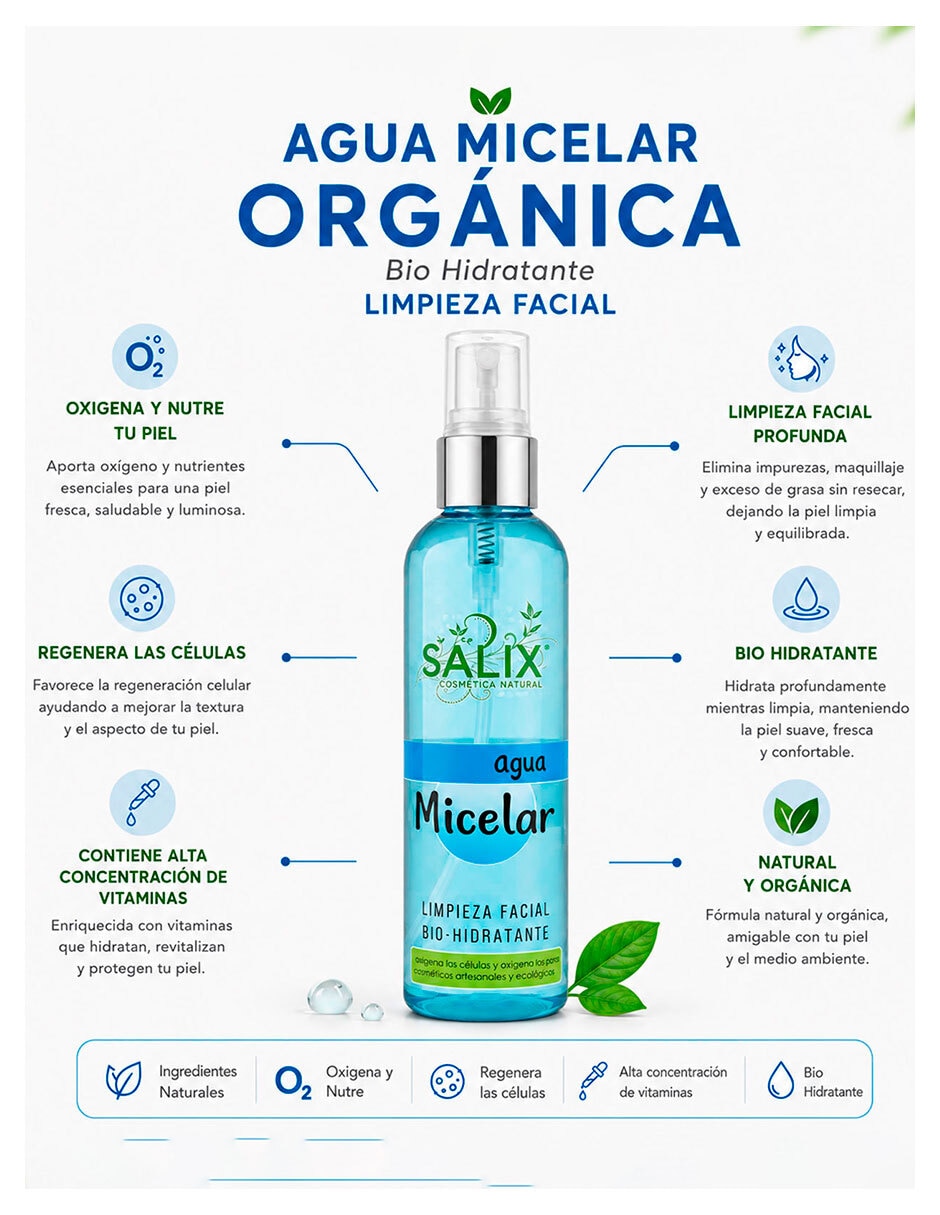 Set limpiador facial Salix Cosmetica Natural para purificar