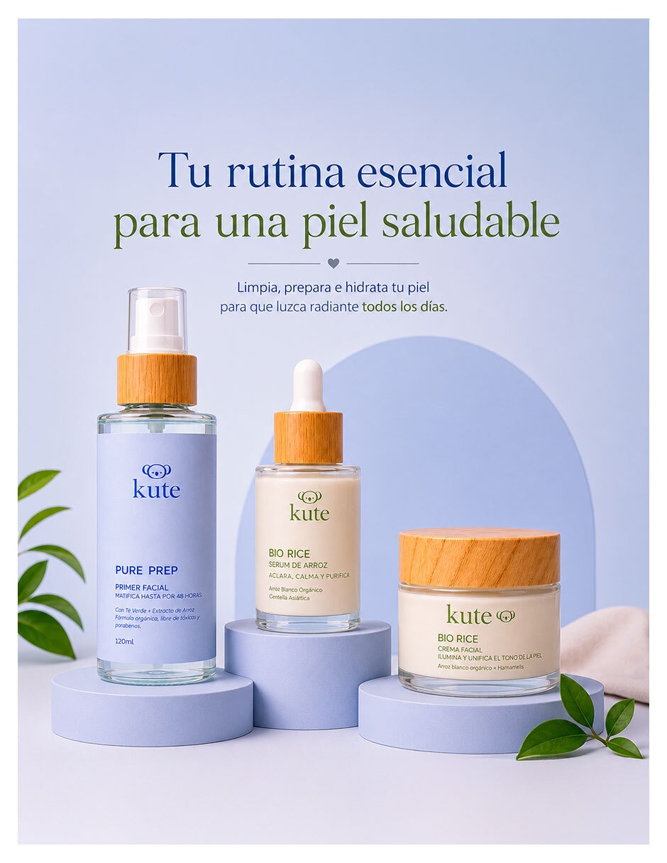 Tratamiento facial Kit Rice Skin antimanchas Cosméticos Kute