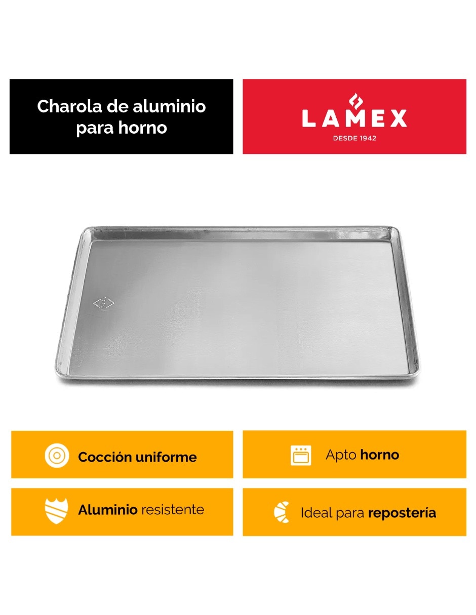 Charola para hornear ideal de aluminio