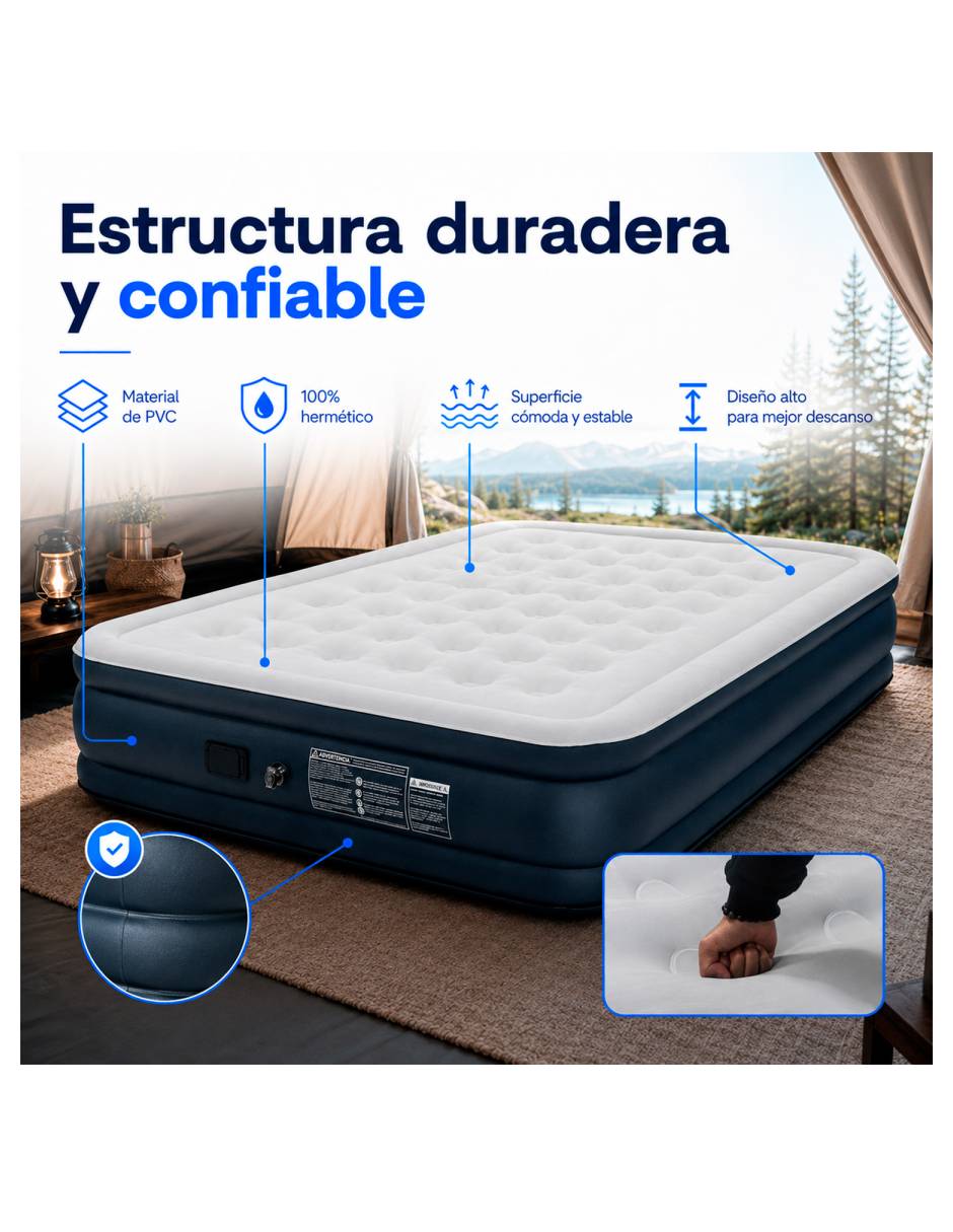 Colchón inflable MKZ-Colchonin2al colchoneta euro top 2